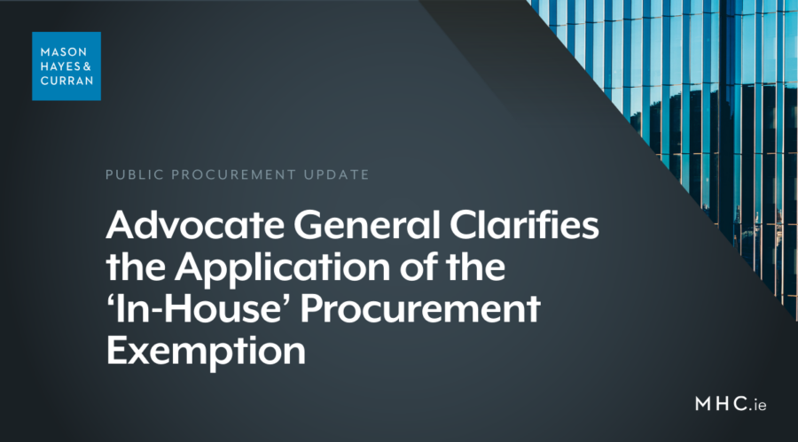 Advocate General Clarifies the Application of the ‘In-House’ Procurement Exemption