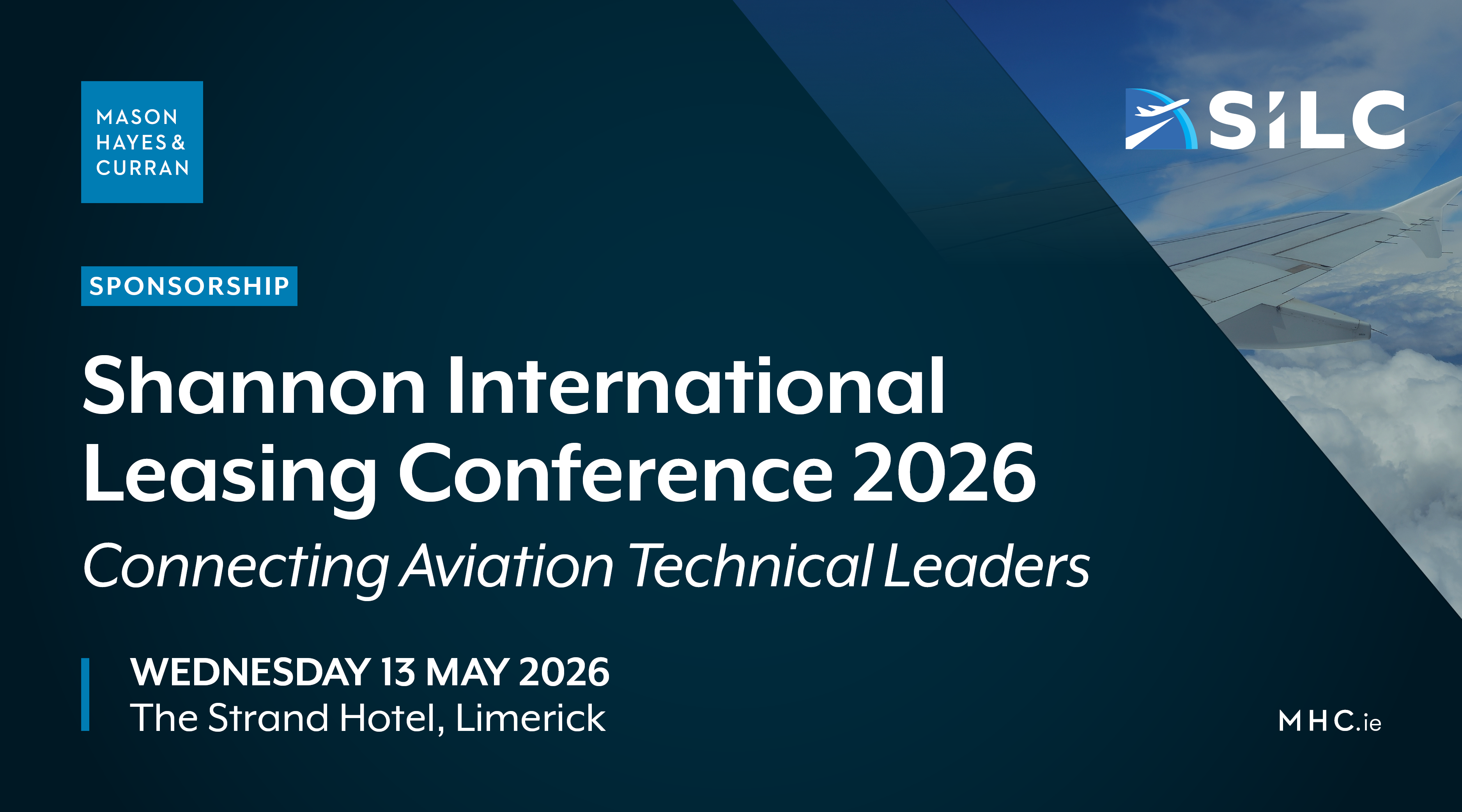 Shannon International Leasing Conference 2026 - text on blue background