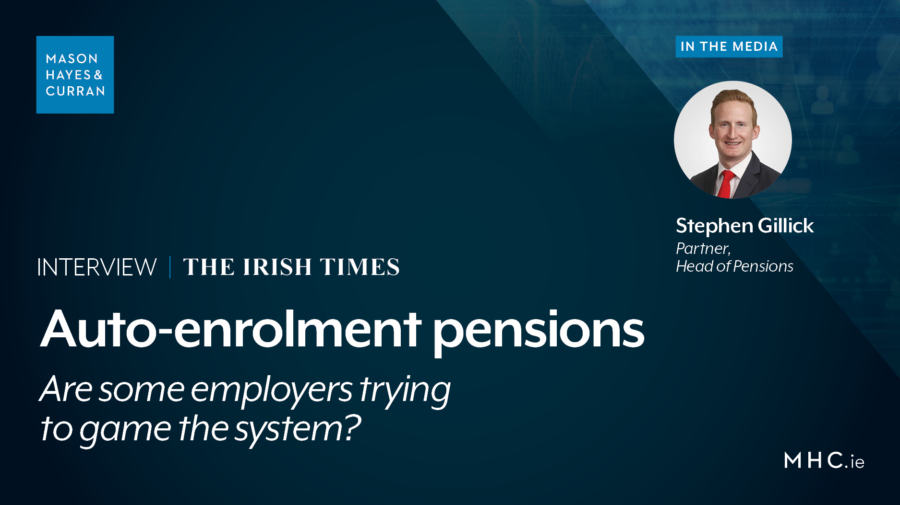Graphic with photo of Stephen Gillick and textL Auto-enrolment pensions, are some employers trying to game the system?