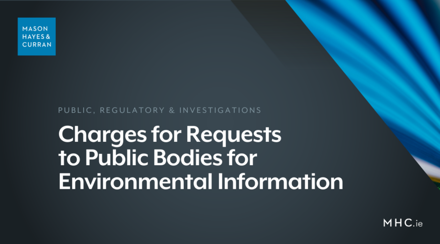 Charges for Requests to Public Bodies for Environmental Information