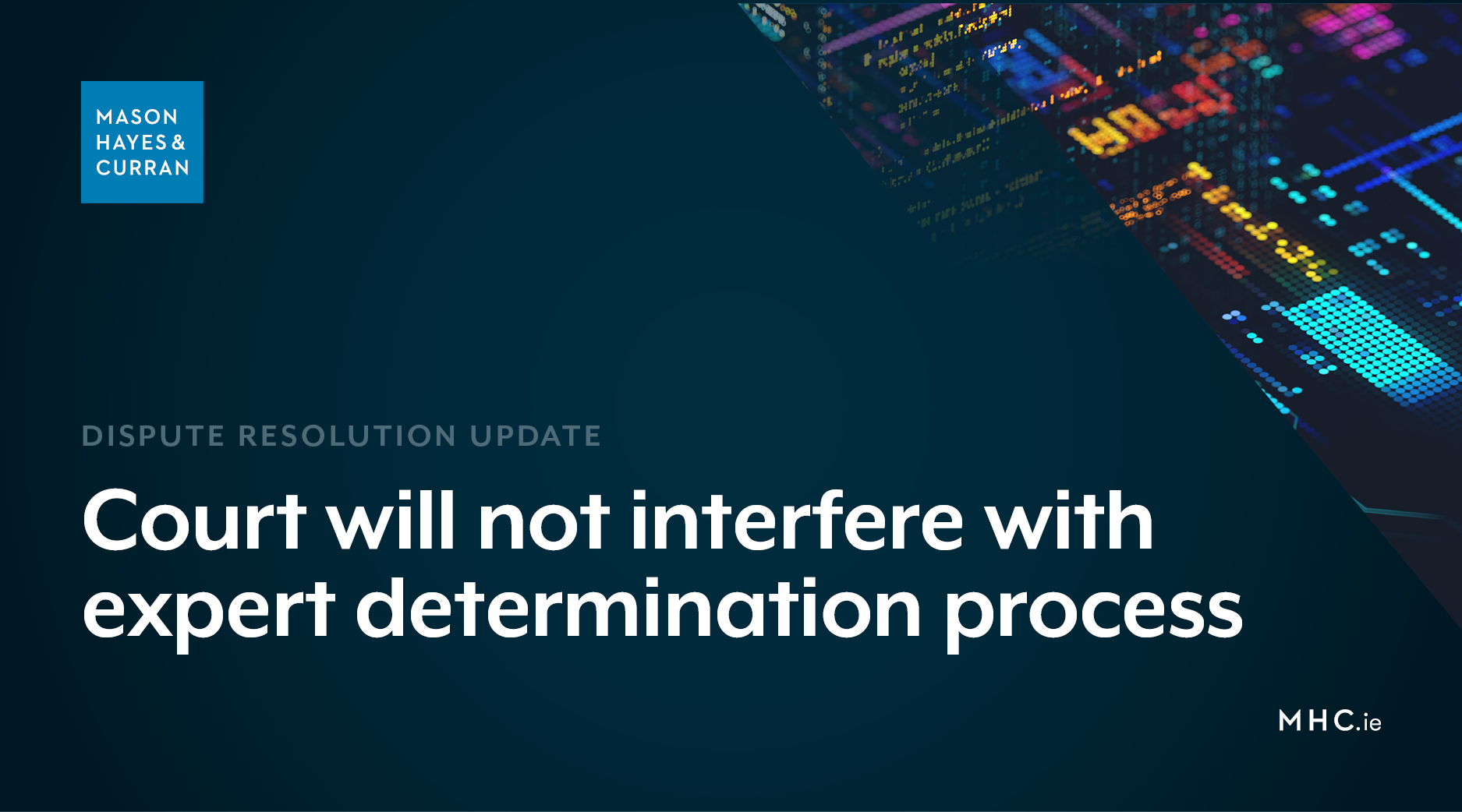 Court will not interfere with expert determination process