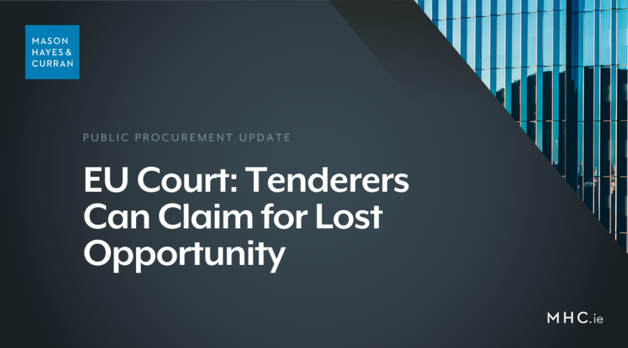 EU Court: Tenderers Can Claim for Lost Opportunity