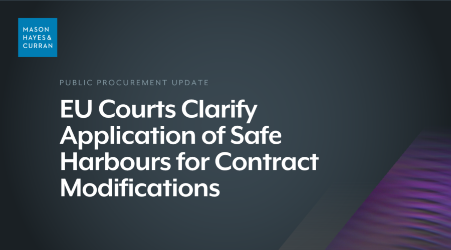EU Courts Clarify Application of Safe Harbours for Contract Modifications