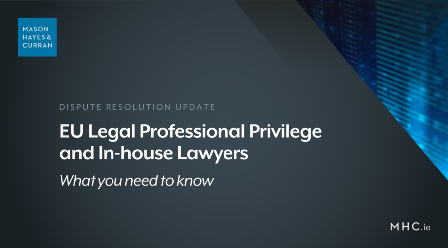 EU Legal Professional Privilege and In-house Lawyers