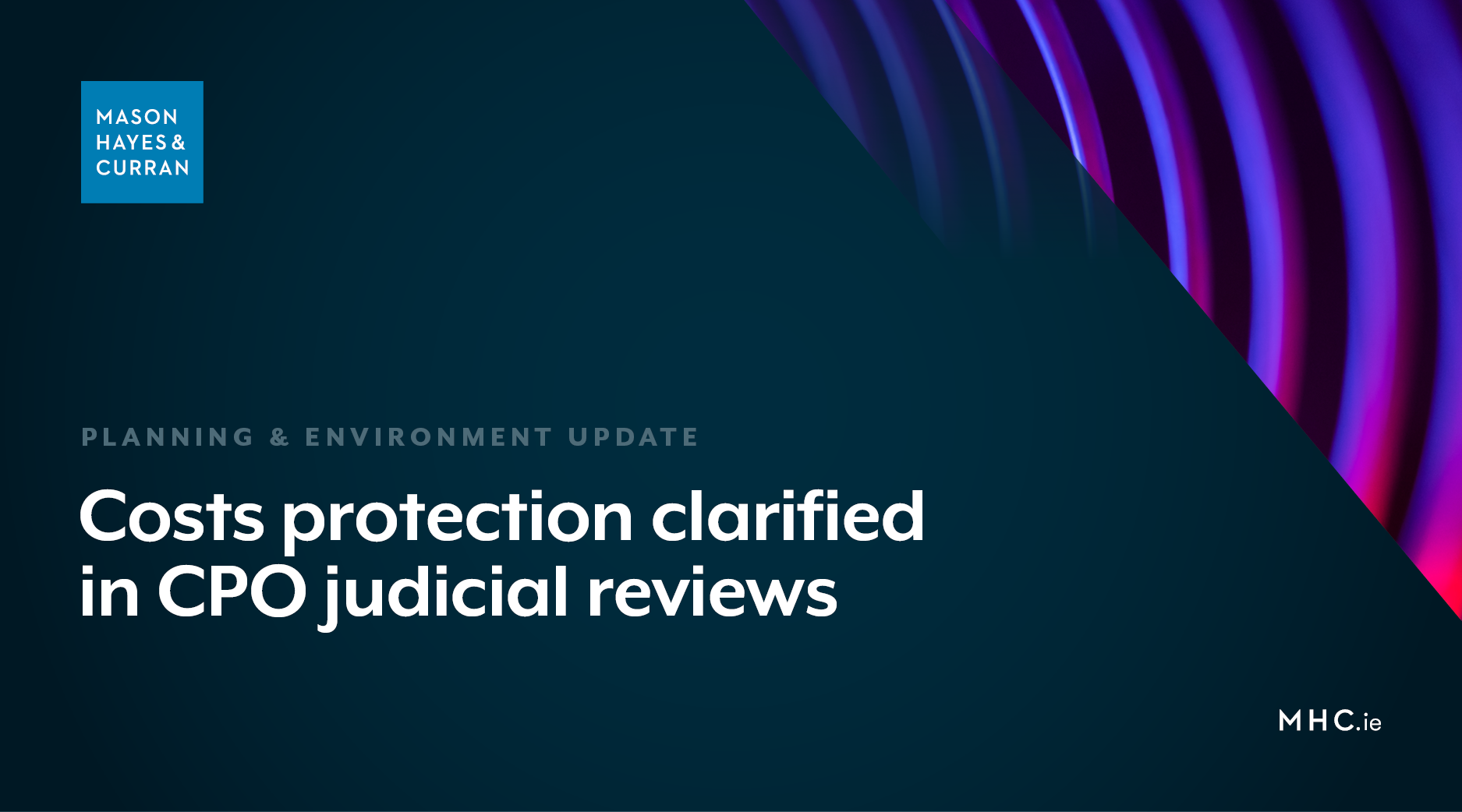 Costs protection clarified in CPO judicial reviews