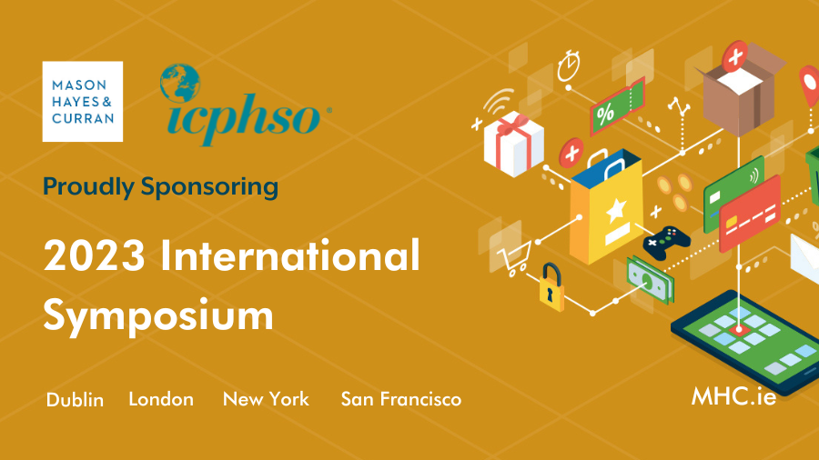 Text on a yellow background: Proudly Sponsoring 2023 International Symposium