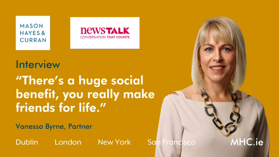 A woman, Vanessa Byrne, is pictured to the right with a quote to the left: “There’s a huge social benefit, you really make friends for life”