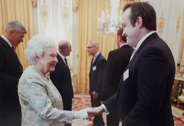 Micheal Grace meeting Her Majesty The Queen
