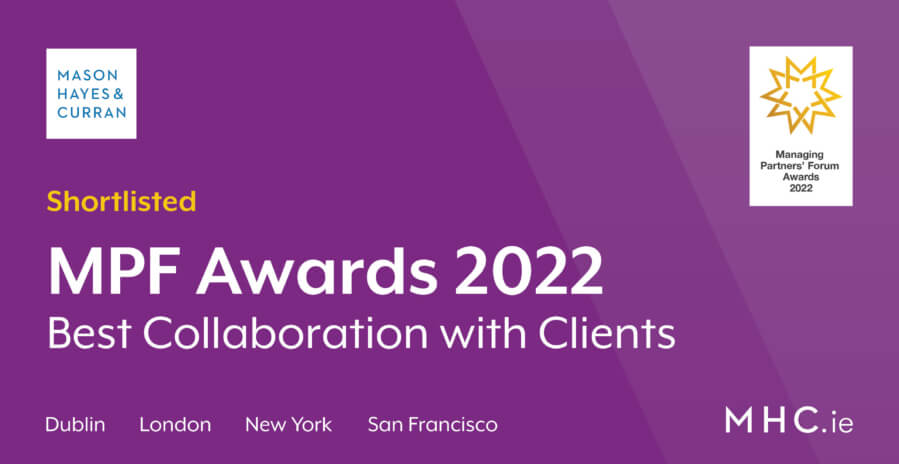 Mason Hayes & Curran LLP Shortlisted for MPF Awards 2022