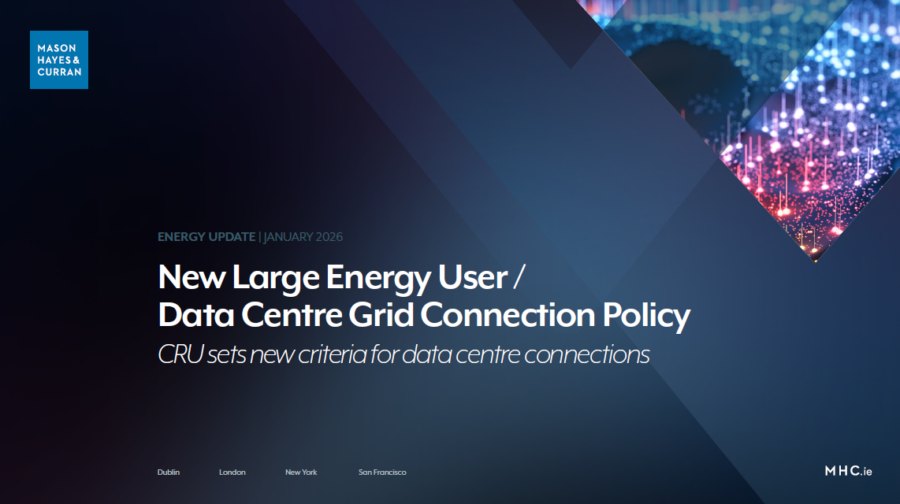 New Large Energy User / Data Centre Grid Connection Policy