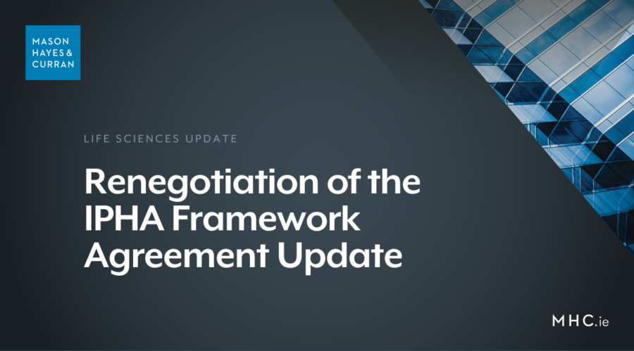 Renegotiation of the IPHA Framework Agreement Update