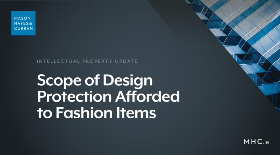 Scope of Design Protection Afforded to Fashion Items