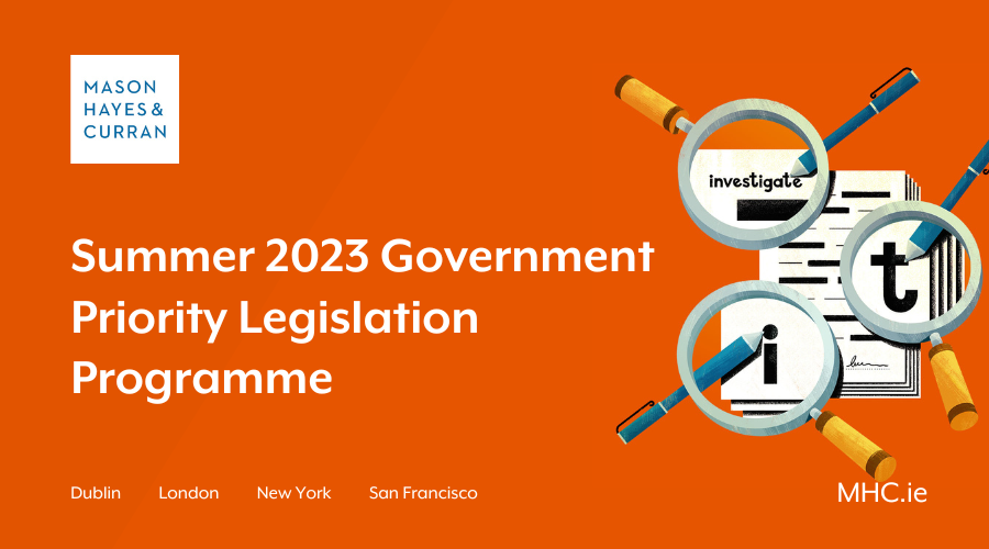 Summer 2023 Government Priority Legislation Programme