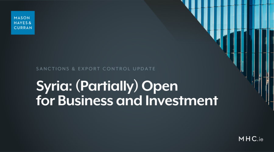 Syria: (Partially) Open for Business and Investment
